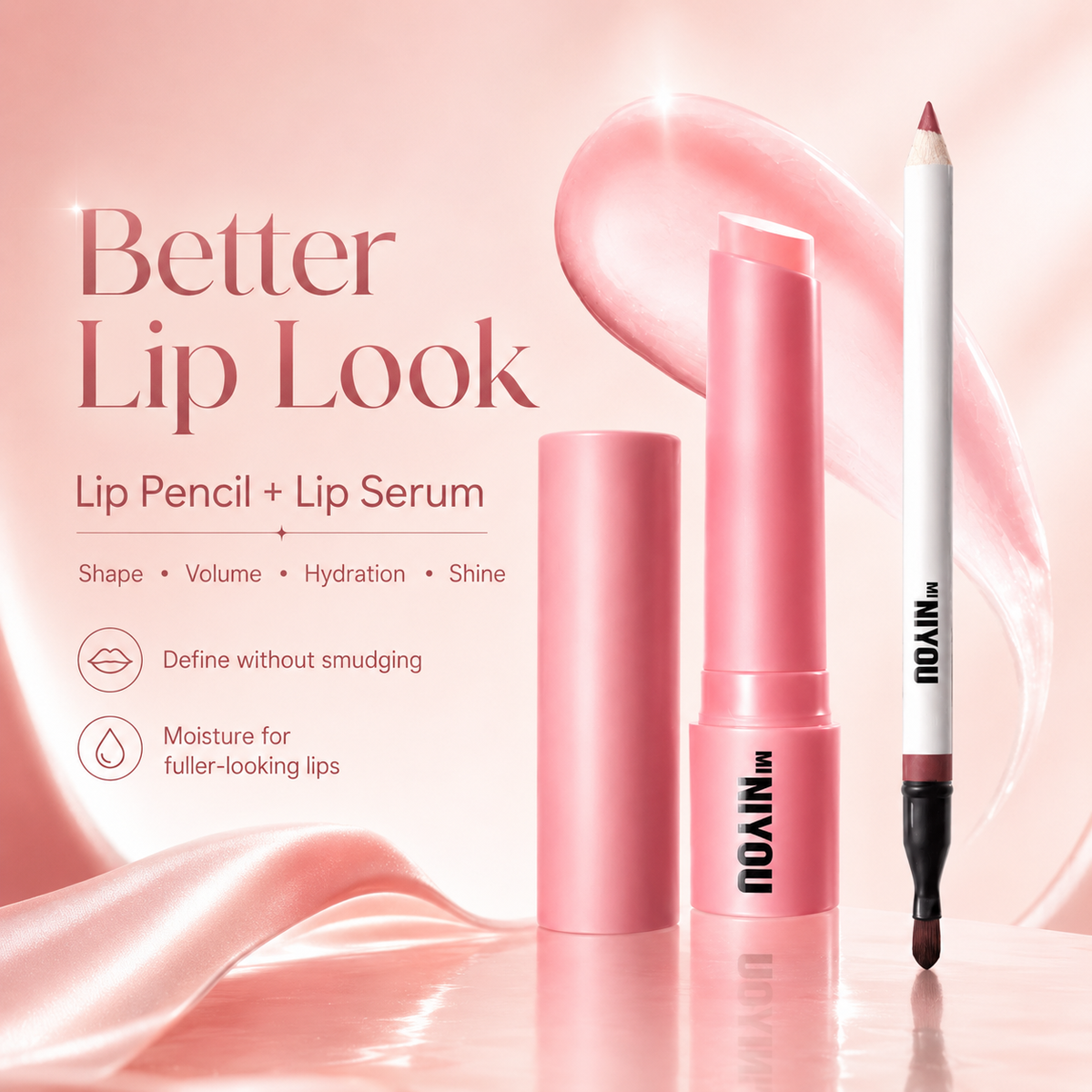 Lift and Plump Duo lip pencil and lip serum